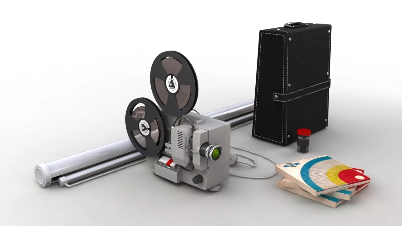 Vintage Film Projector 3D model