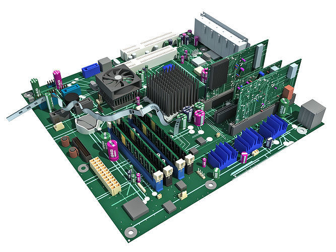 MotherBoard computer 3D model