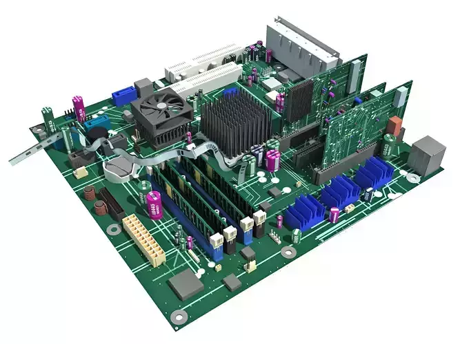 MotherBoard computer 3D model