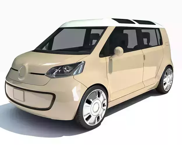 Yellow Mini Car 3D model