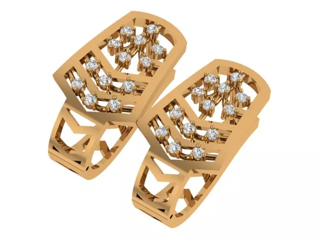 Art Deco Earrings 3D print model