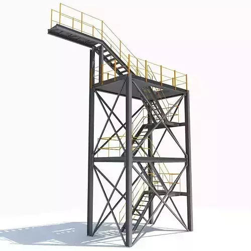 Industrial Tower 09 3D model