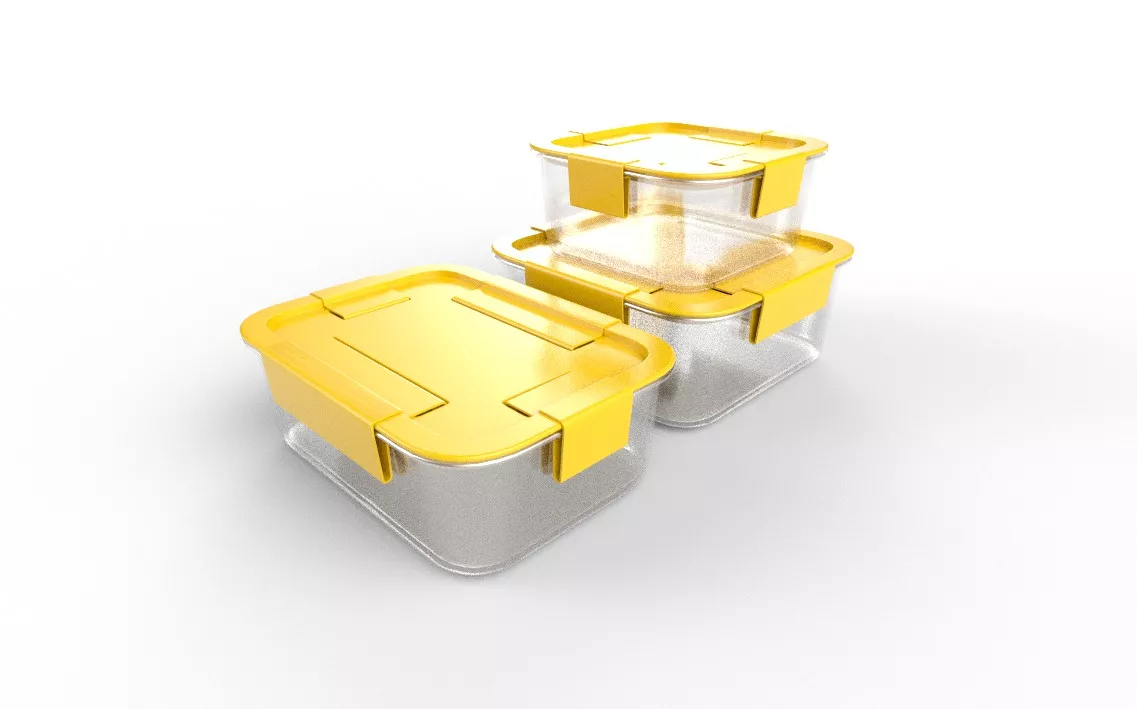 Food Storage Containers M05A Low-poly 3D model