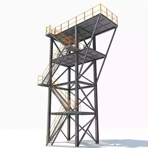 Yellow Stair Industrial Tower 05