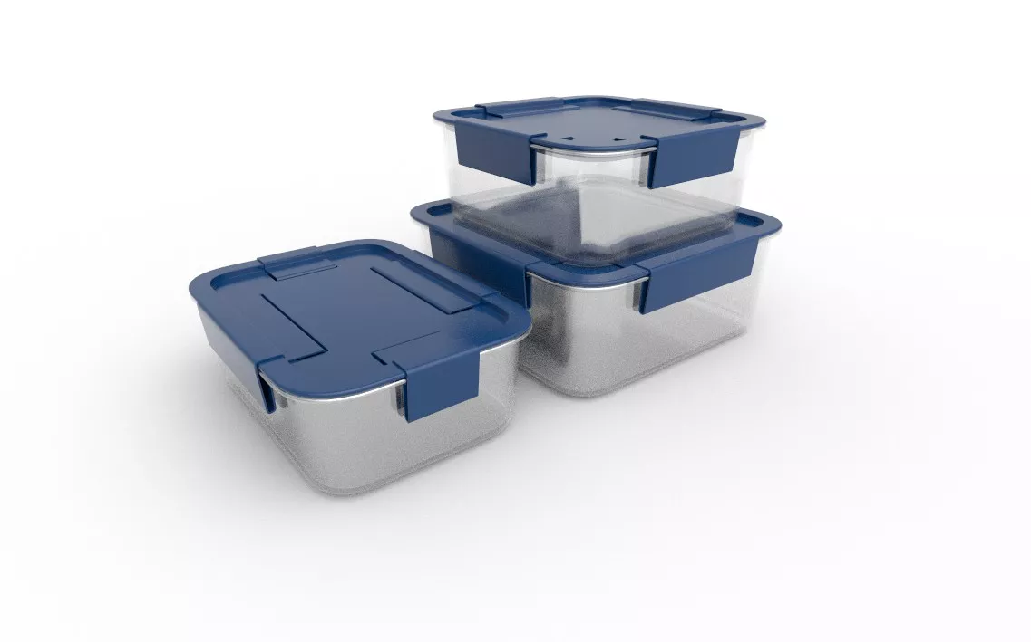 Food Storage Containers M05B Low-poly 3D model