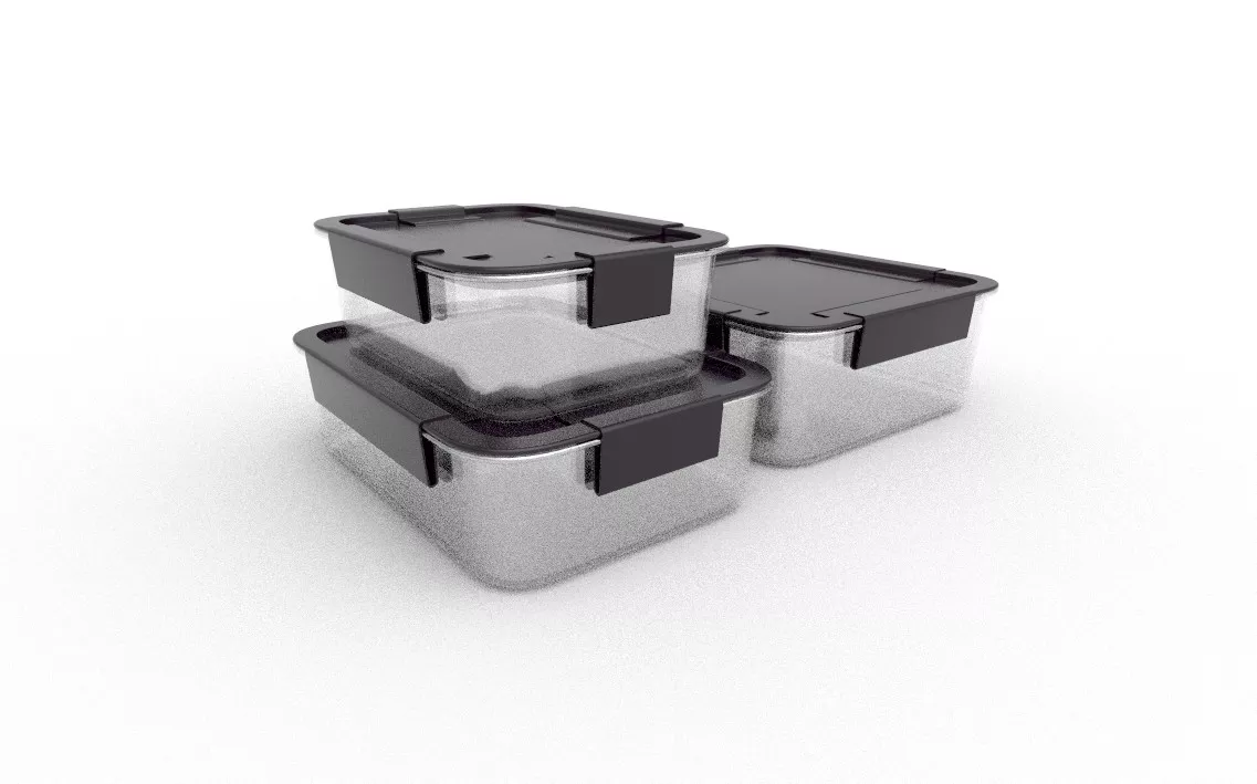 Food Storage Containers M05C Low-poly 3D model