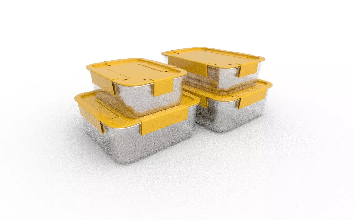 Food Storage Containers M05G Low-poly 3D model
