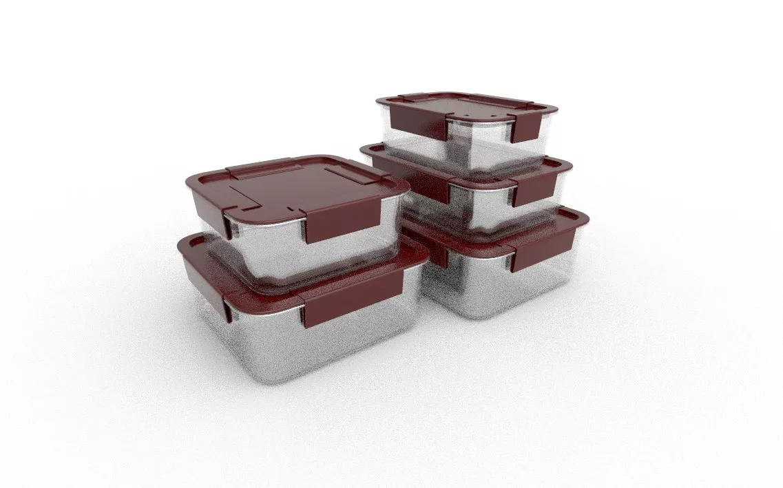 Food Storage Containers M05I Low-poly 3D model