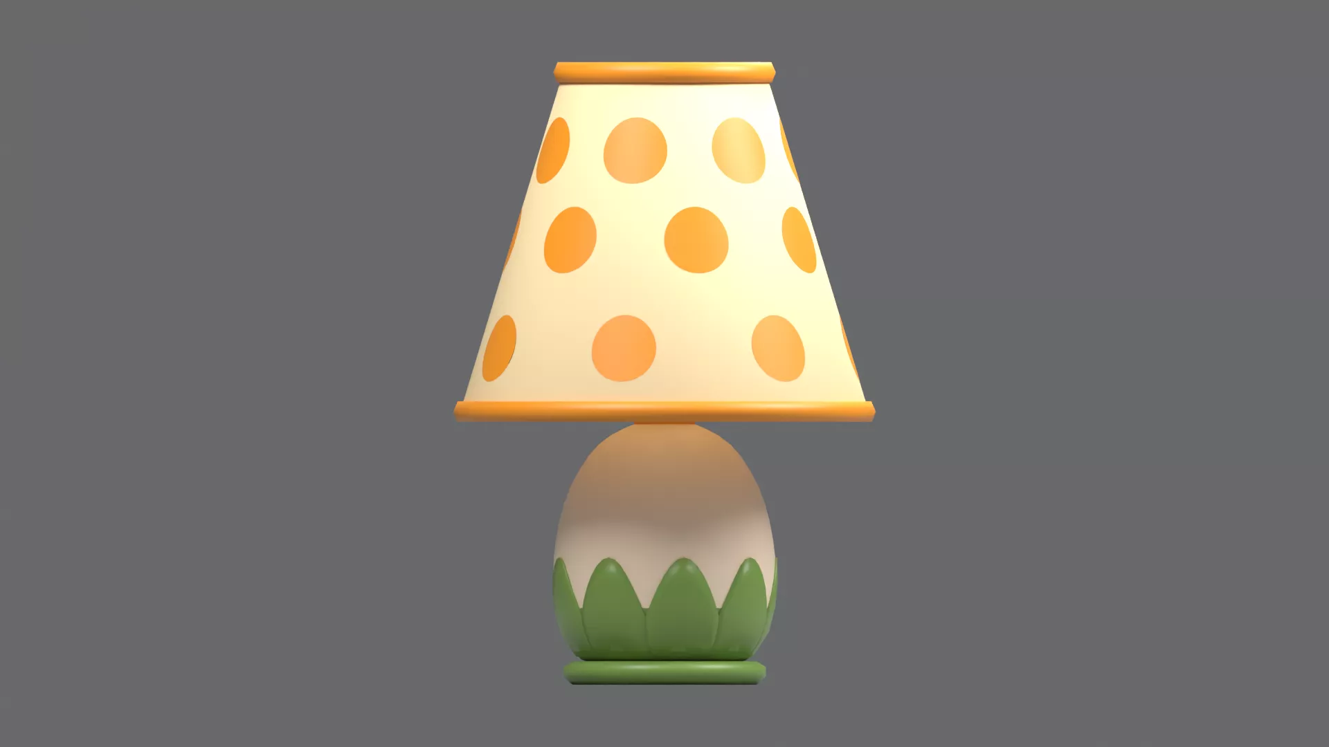 Spotted Mushroom Table Light Low-poly 3D model