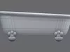 3D model Pink Clawfoot Bath with Flower Feet VR / AR / low-poly | CGTrader