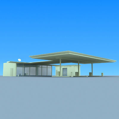 Gas Station 3D model_4