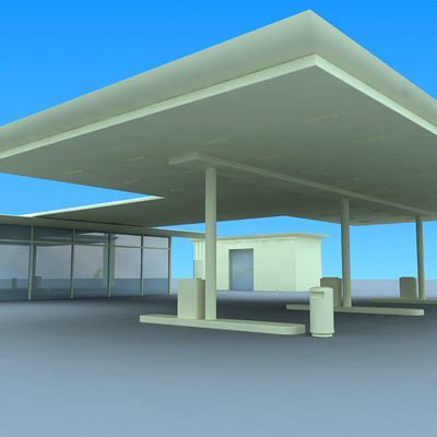 Gas Station 3D model_7