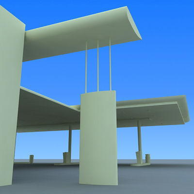 Gas Station 3D model_8