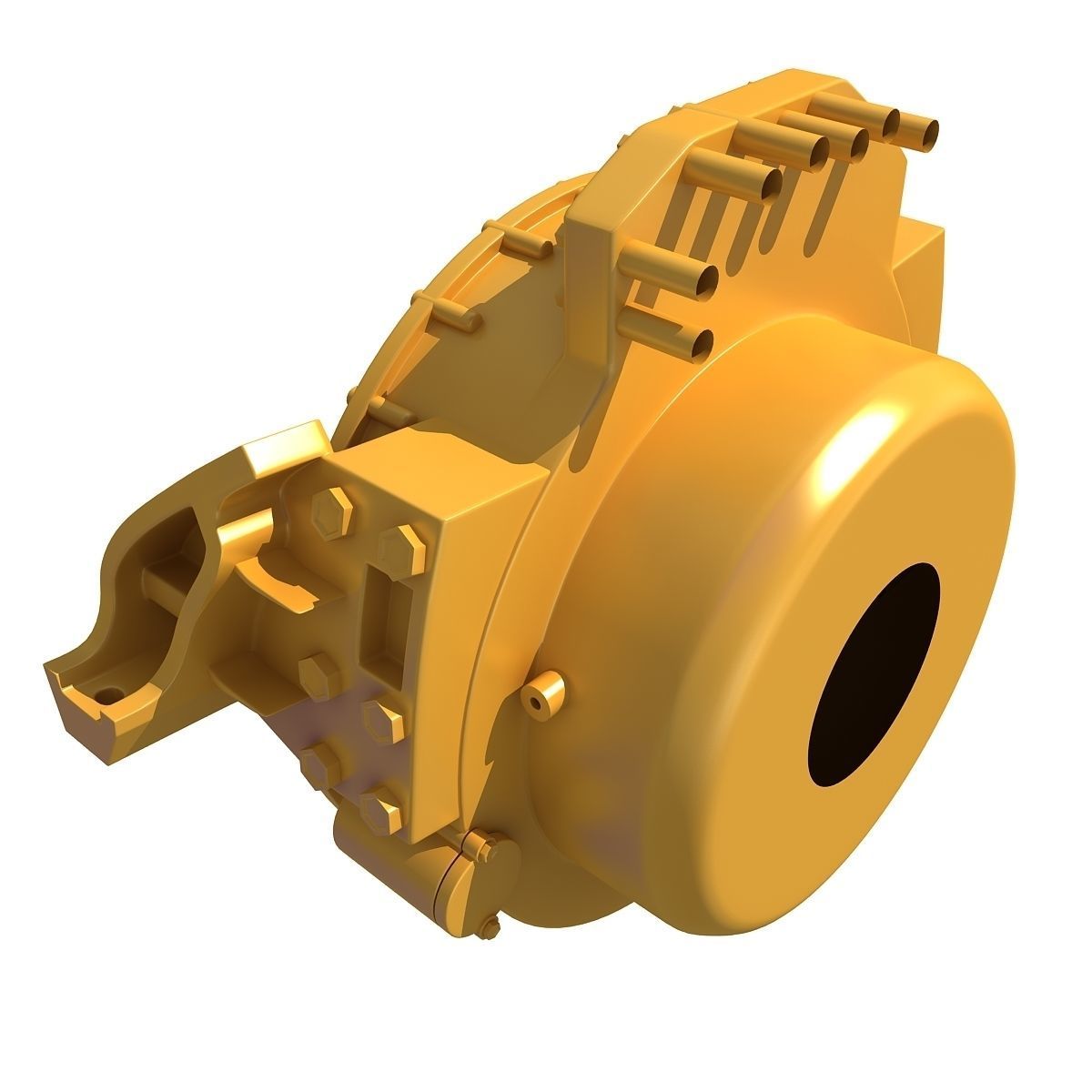 Yellow Engine Part V6 3D model_4