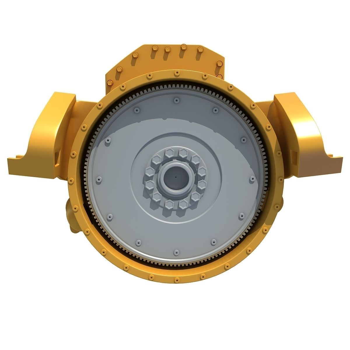 Yellow Engine Part V6 3D model_1