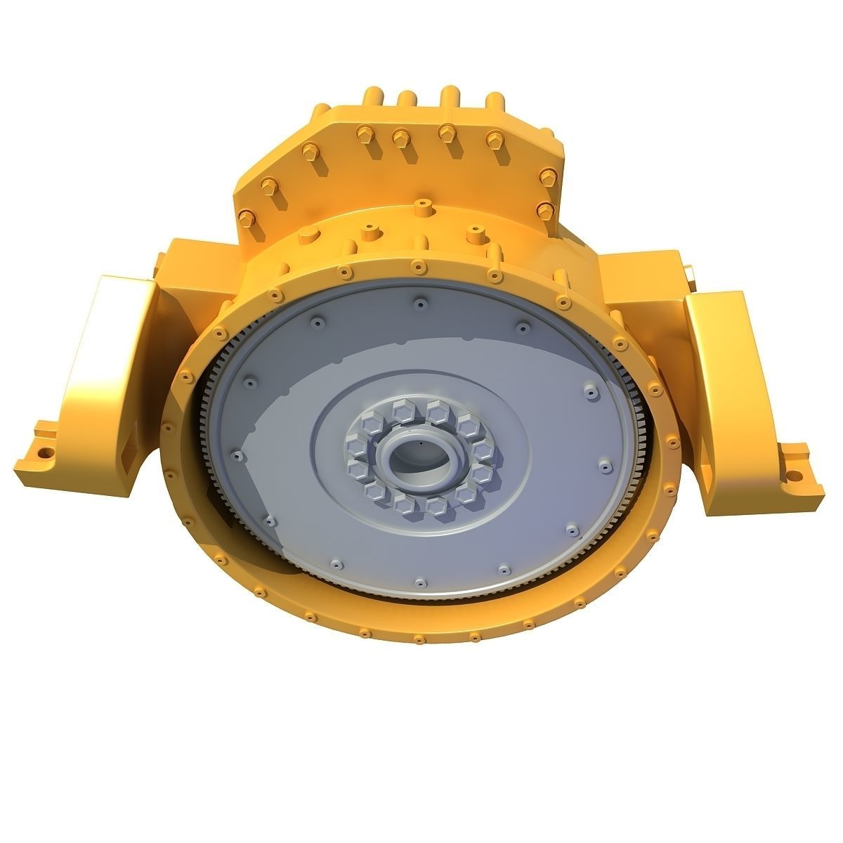 Yellow Engine Part V6 3D model_3