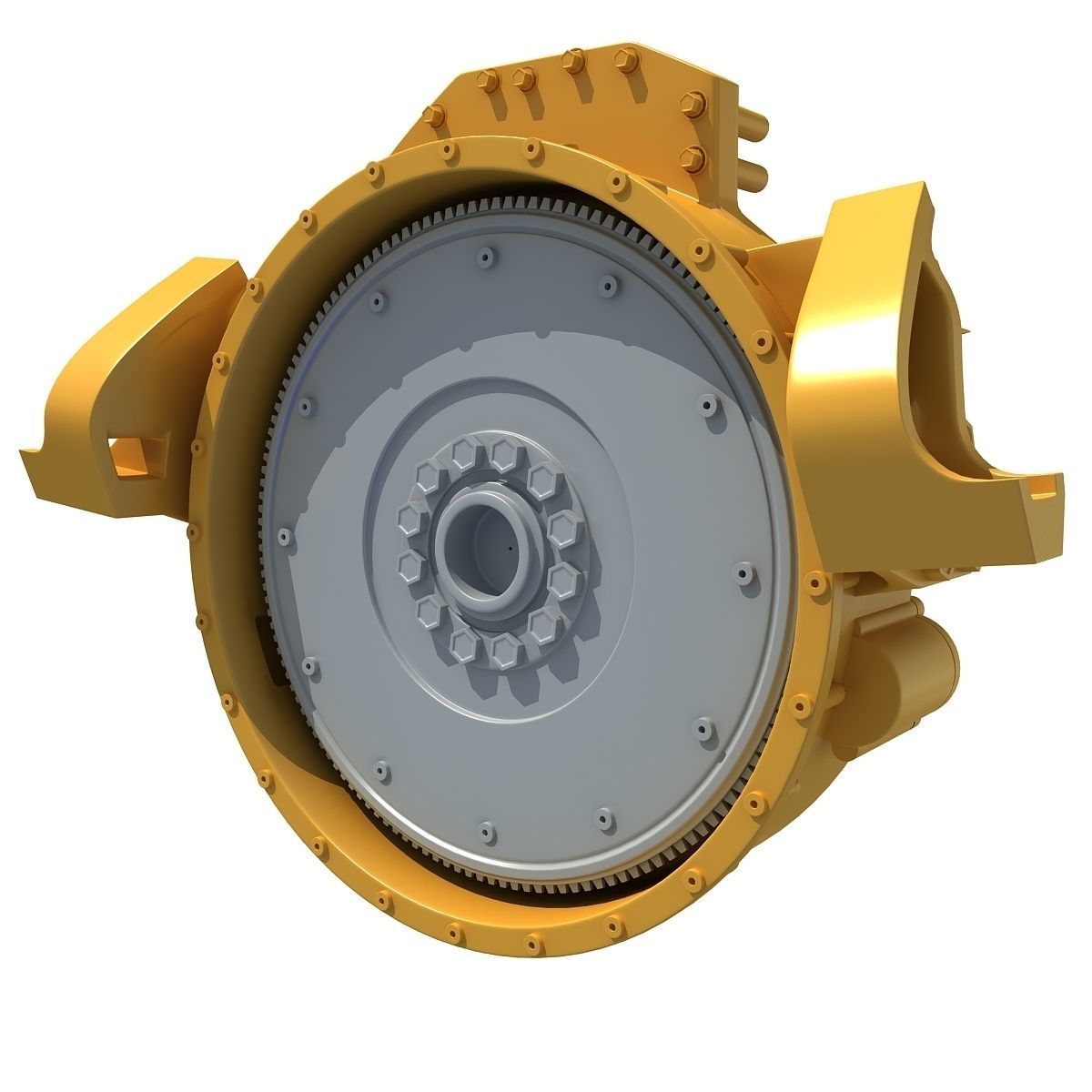 Yellow Engine Part V6 3D model_2