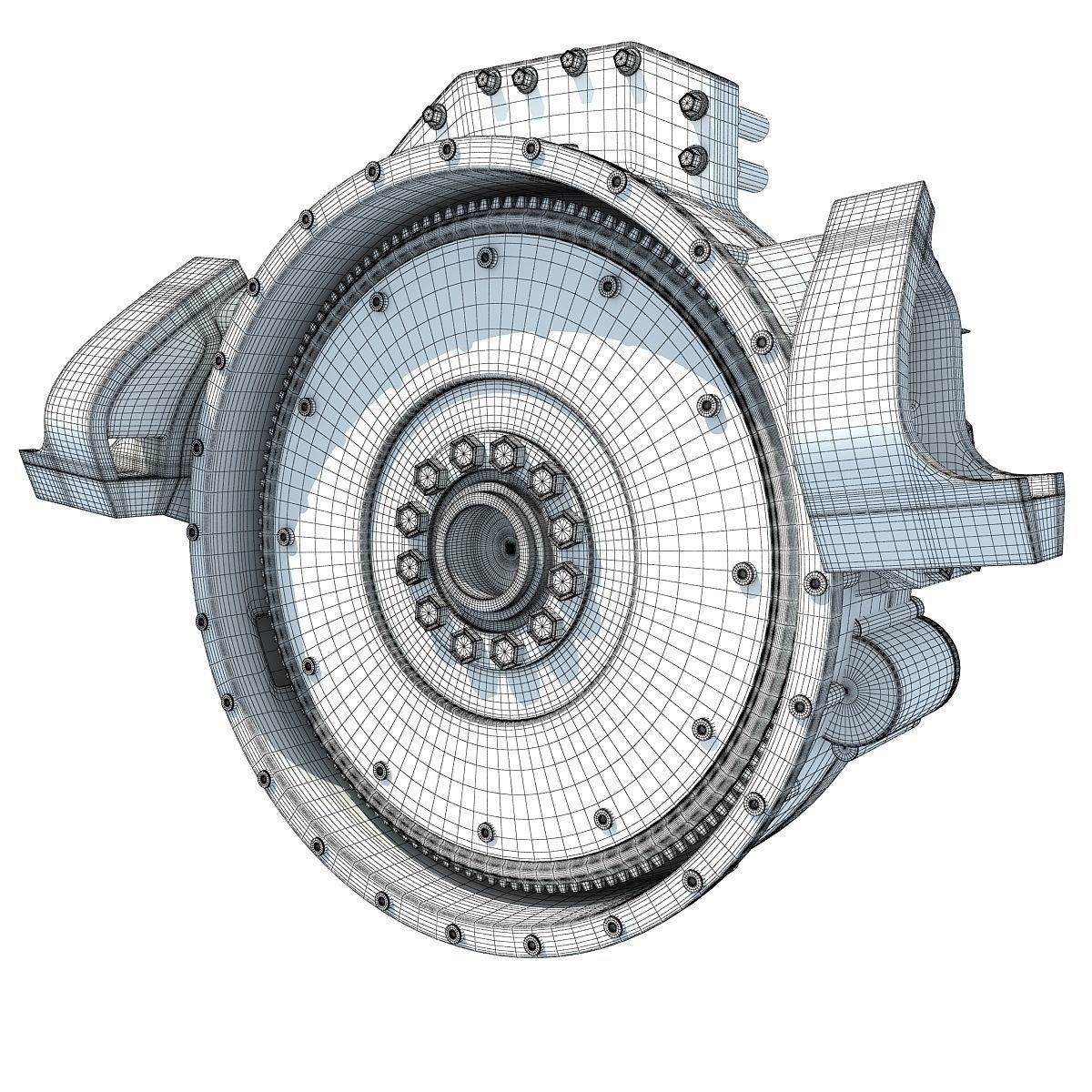 Yellow Engine Part V6 3D model_7