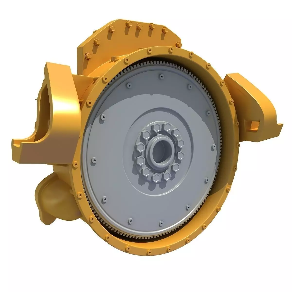 Yellow Engine Part V6 3D model_0