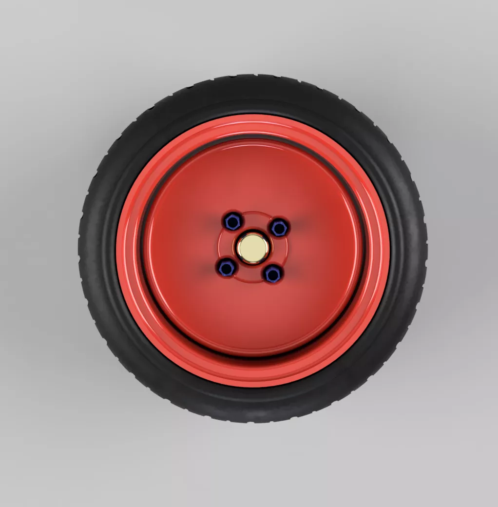 scale Hot Rod Rat Rod 17in steel wheel and tire 3D print model