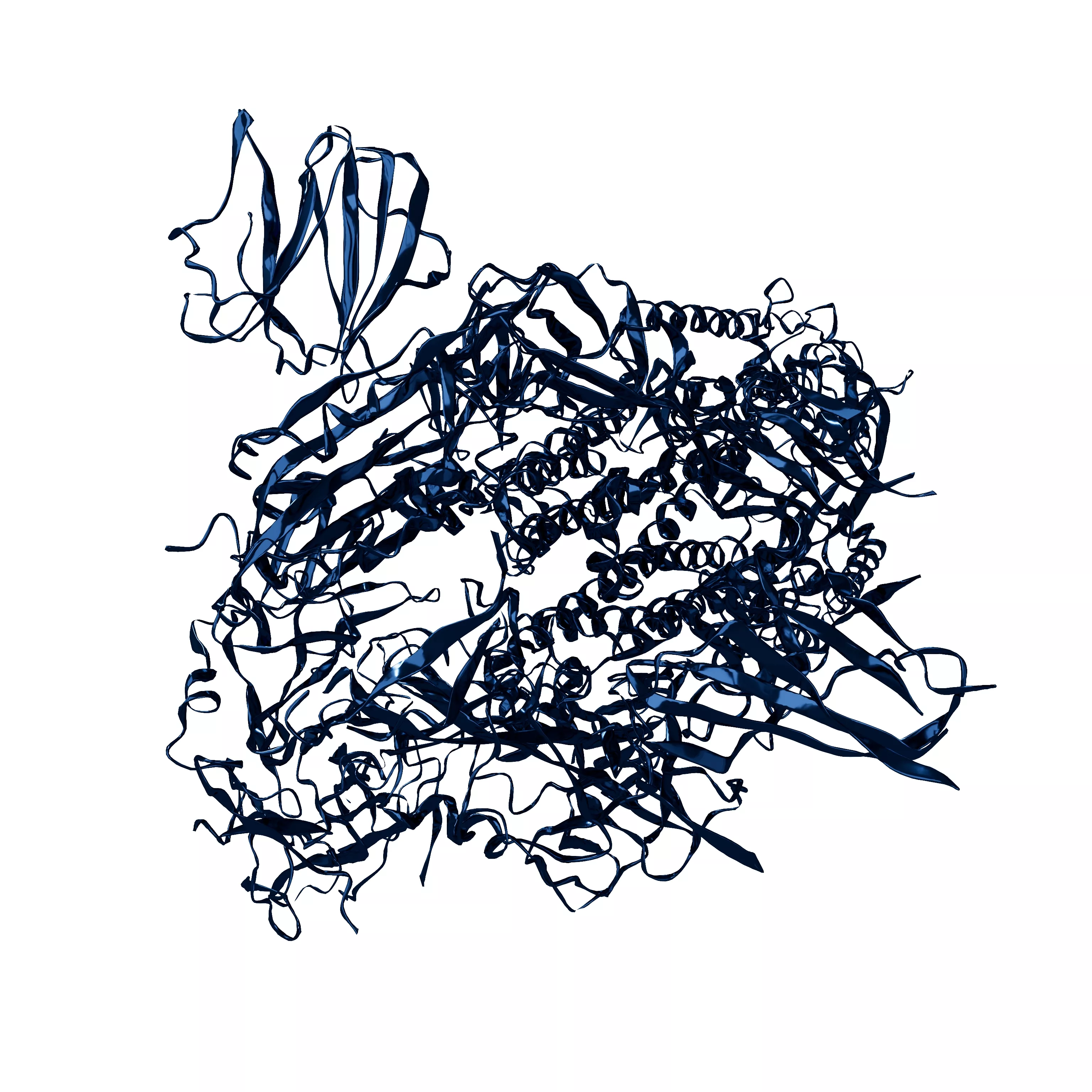 Protein 6VXX Ribbon Style v1 001 Low-poly 3D model