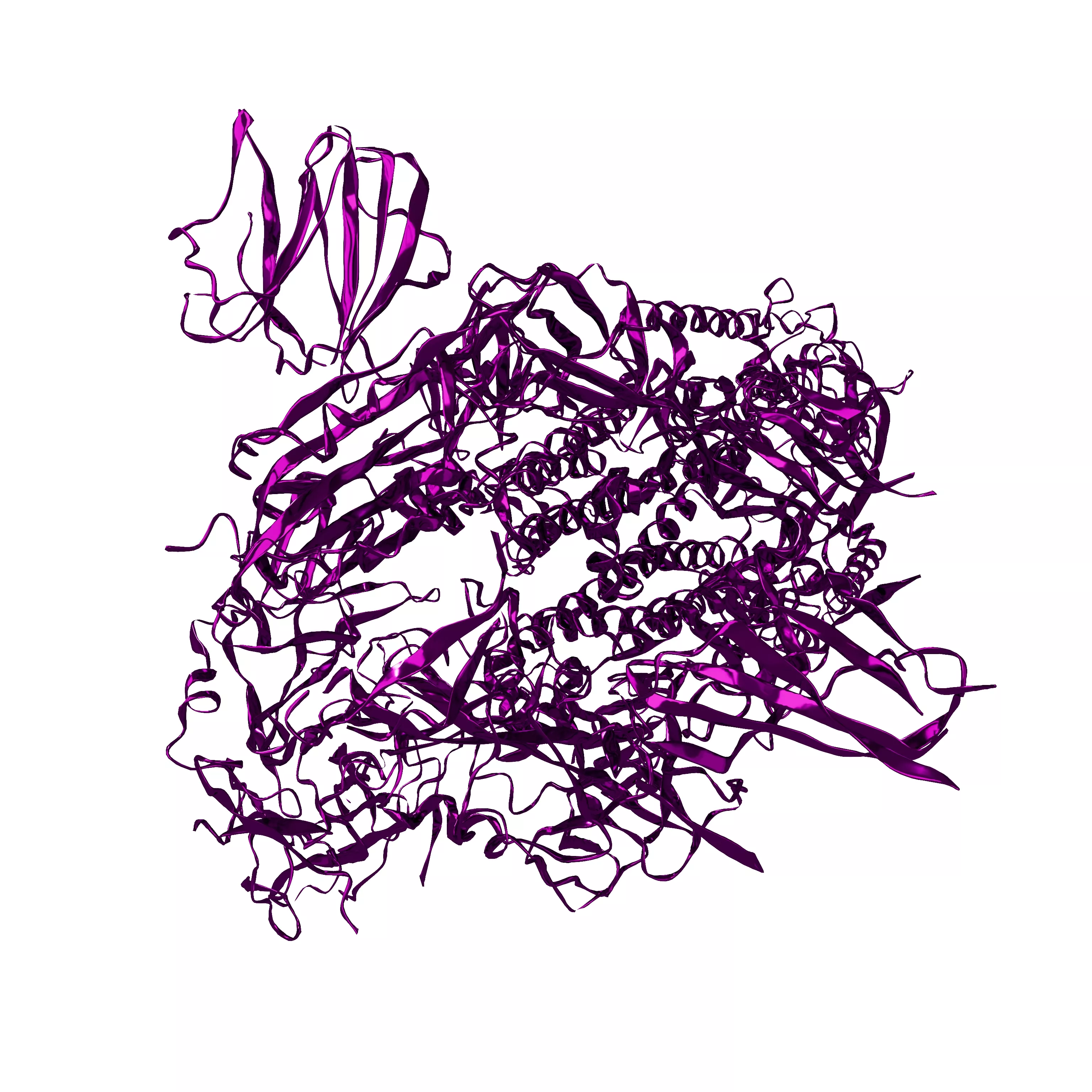 Protein 6VXX Ribbon Style v1 002 Low-poly 3D model