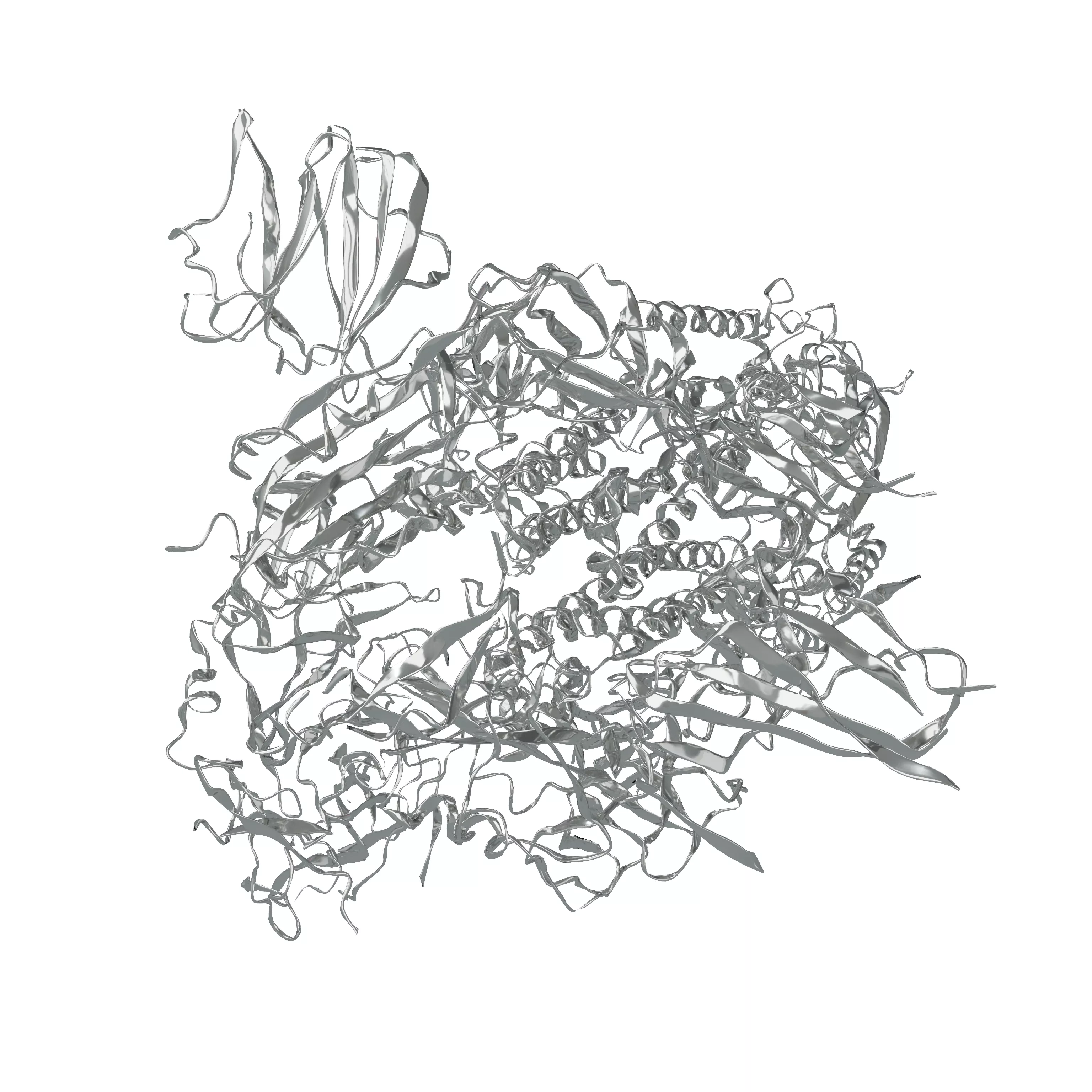 Protein 6VXX Ribbon Style v1 004 Low-poly 3D model