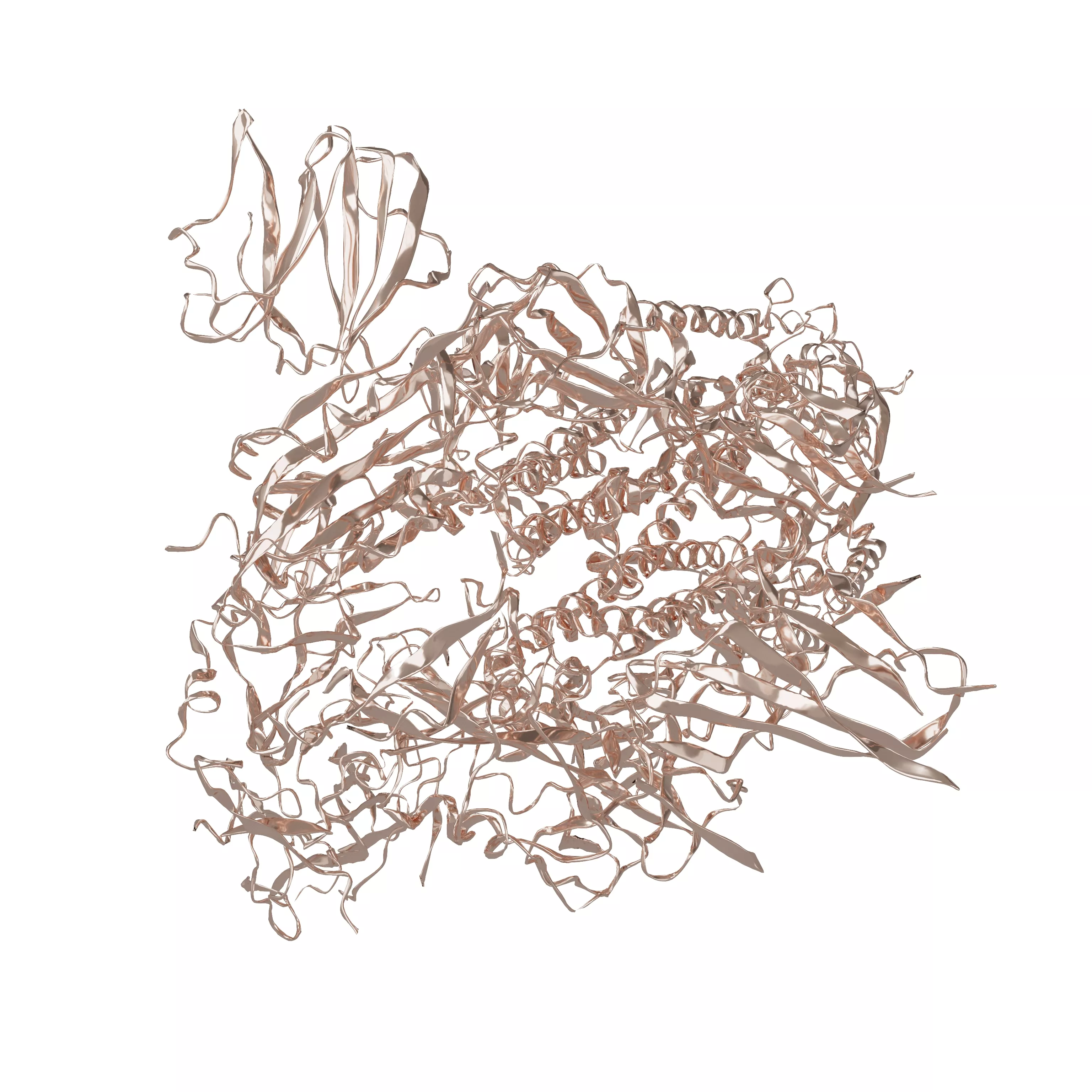 Protein 6VXX Ribbon Style v1 006 Low-poly 3D model