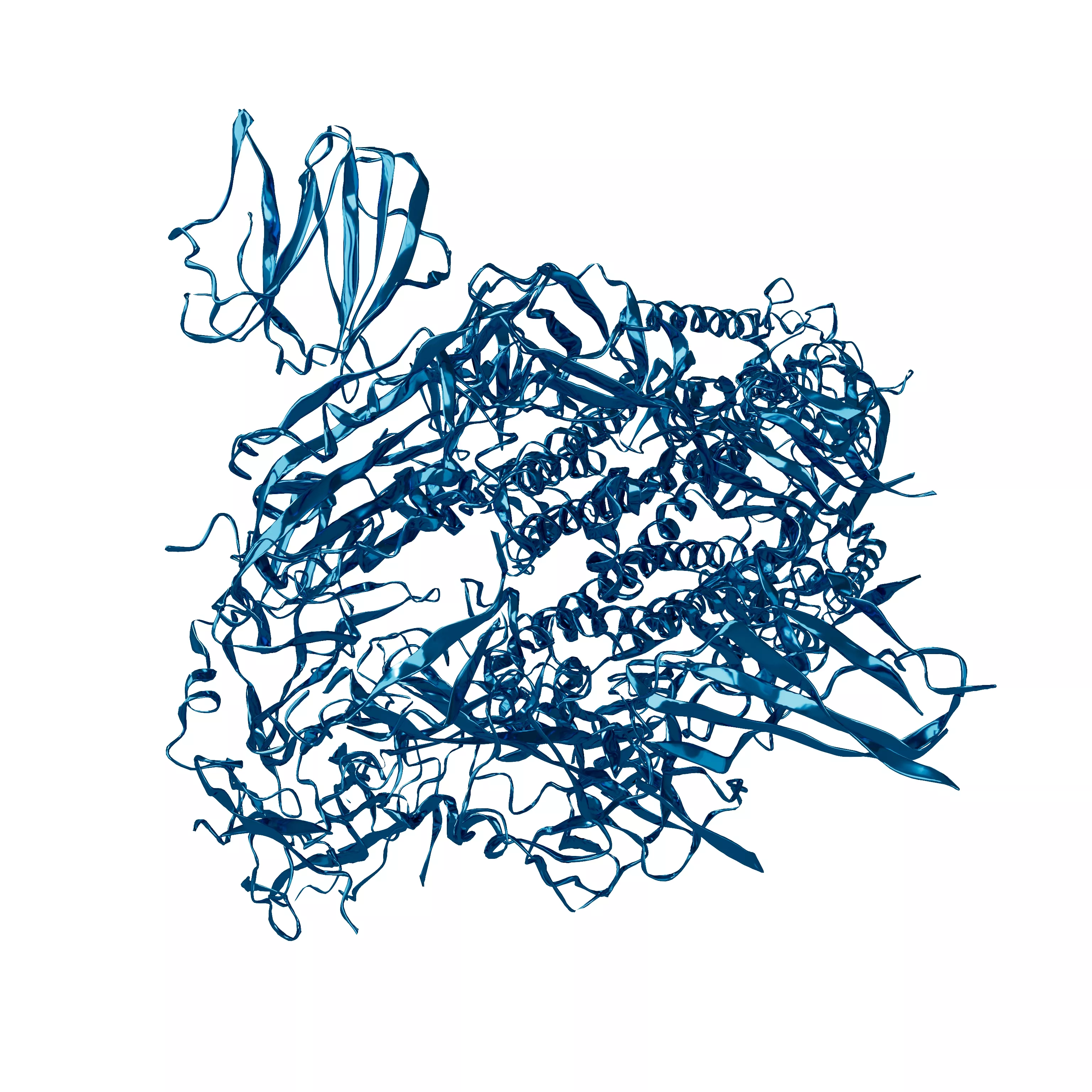 Protein 6VXX Ribbon Style v1 008 Low-poly 3D model