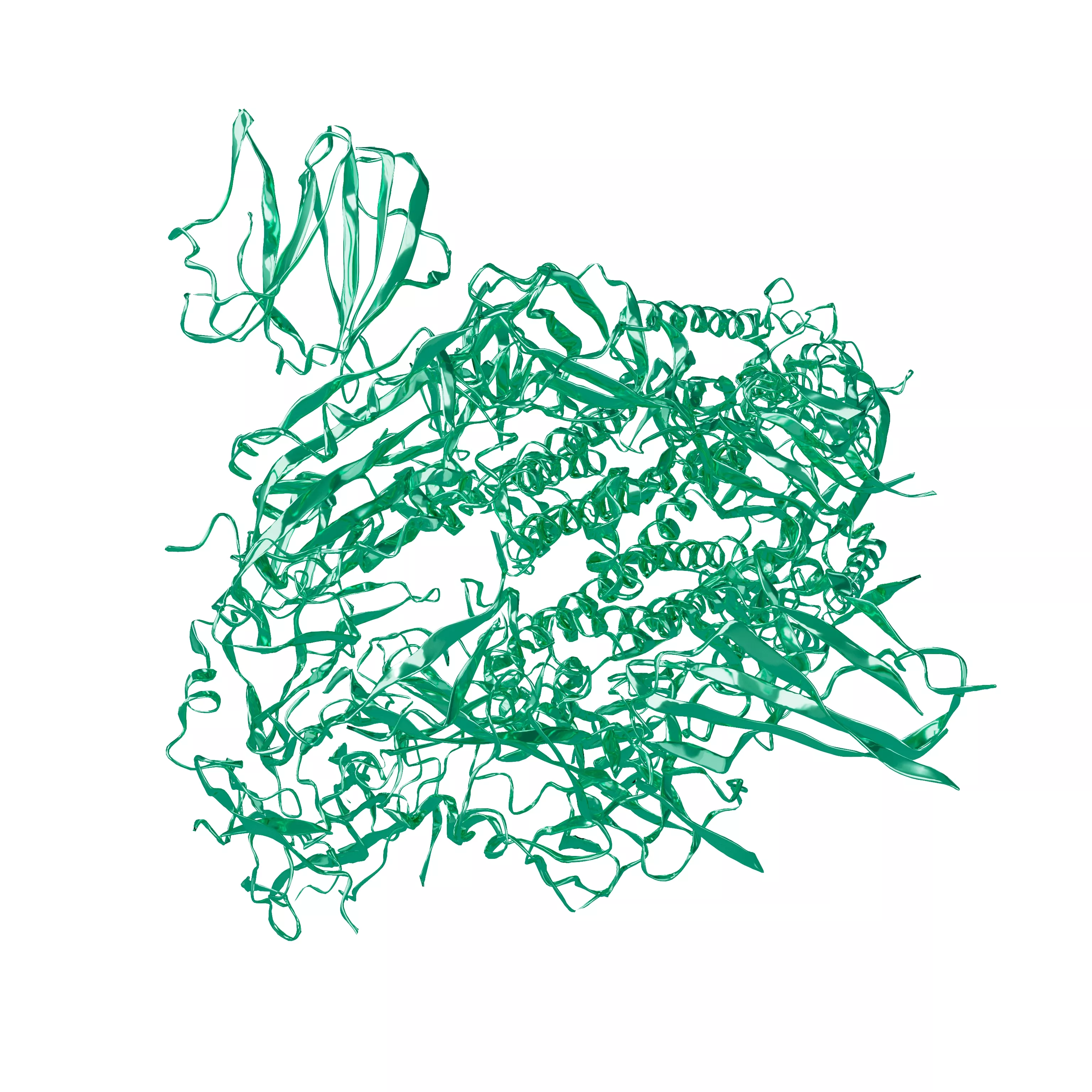 Protein 6VXX Ribbon Style v1 010 Low-poly 3D model