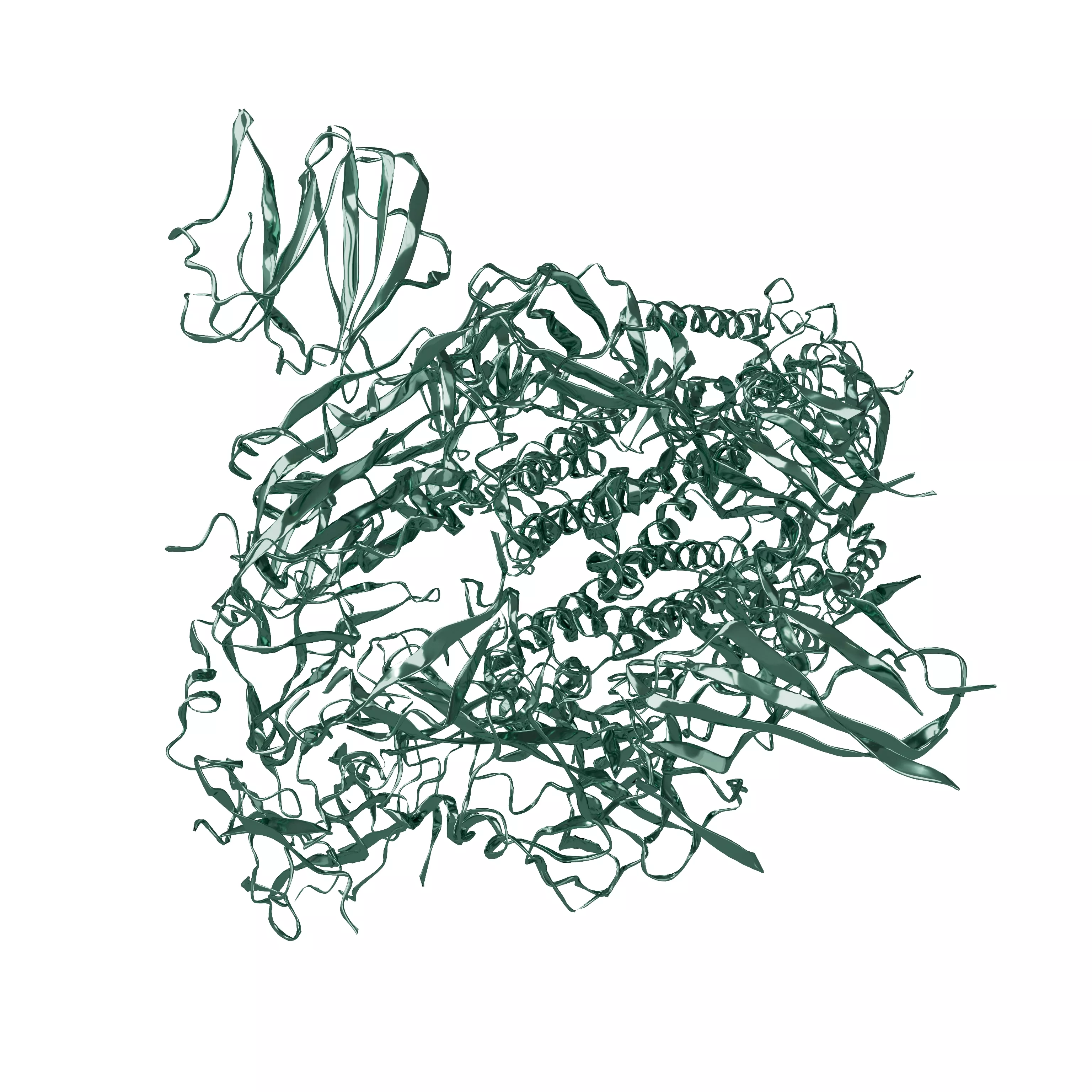 Protein 6VXX Ribbon Style v1 011 Low-poly 3D model