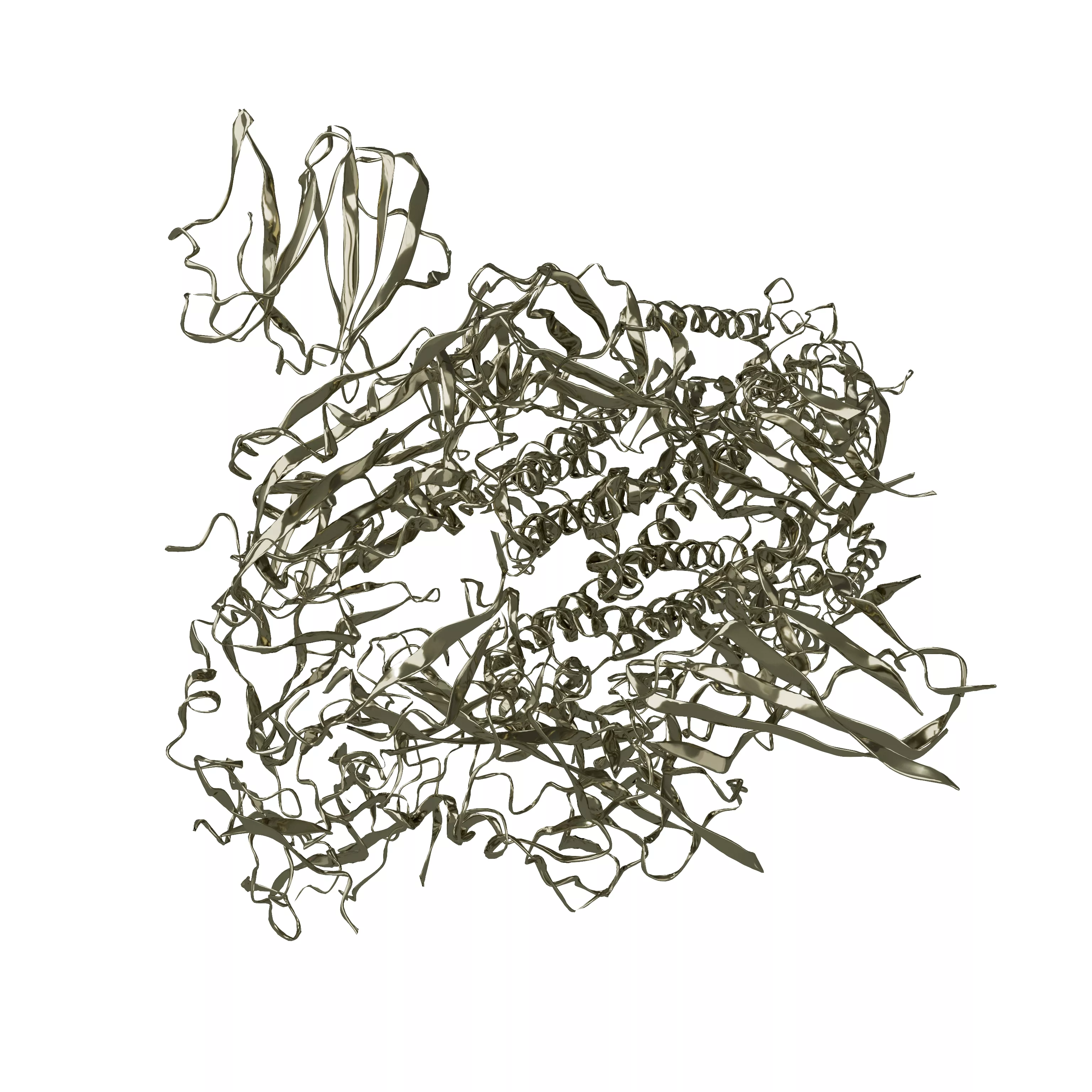 Protein 6VXX Ribbon Style v1 012 Low-poly 3D model