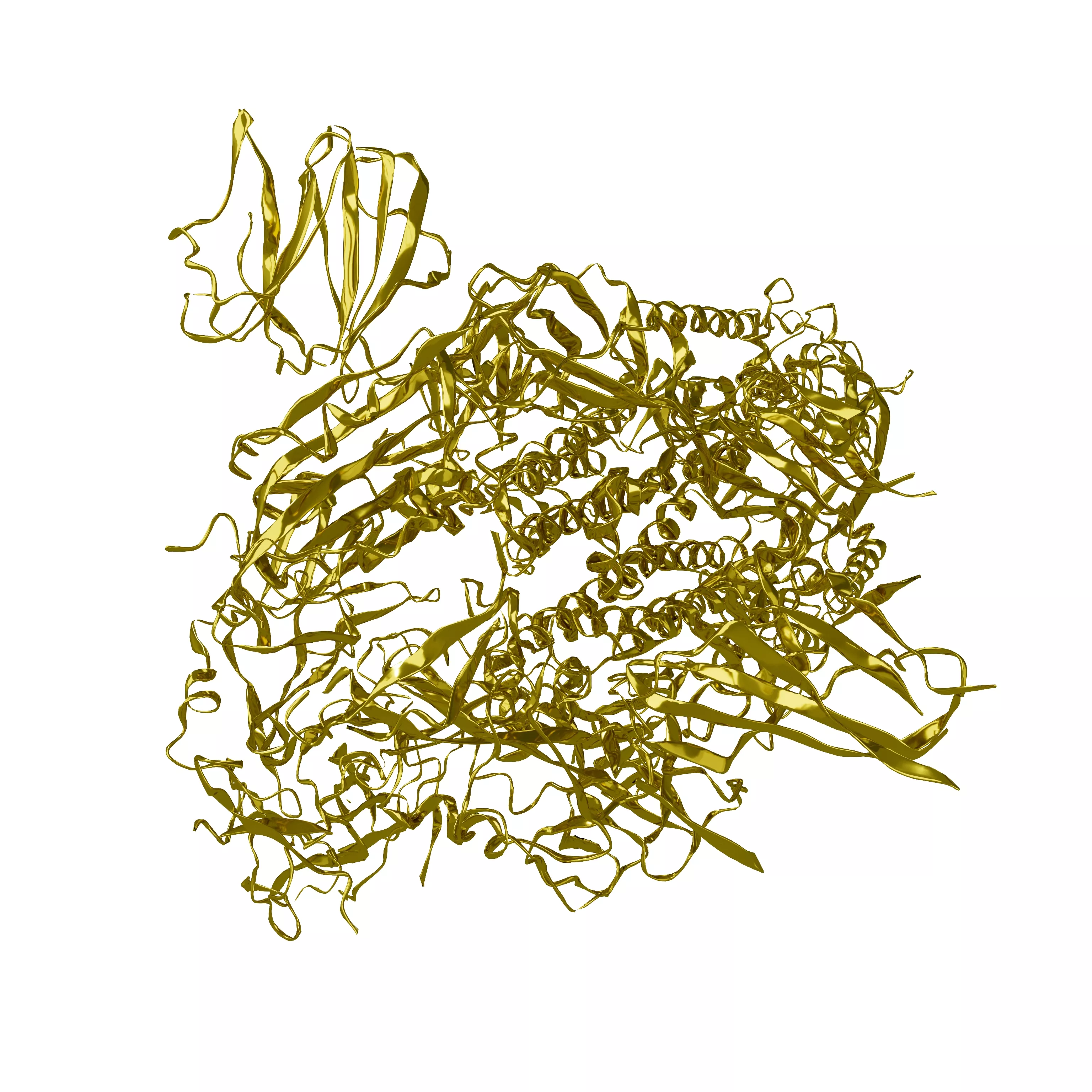 Protein 6VXX Ribbon Style v1 013 Low-poly 3D model