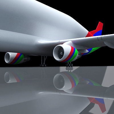 Color Cargo Super Transporter 3D model_15