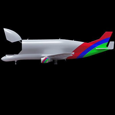 Color Cargo Super Transporter 3D model_6