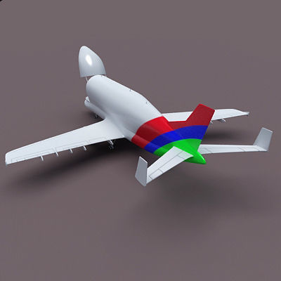 Color Cargo Super Transporter 3D model_1