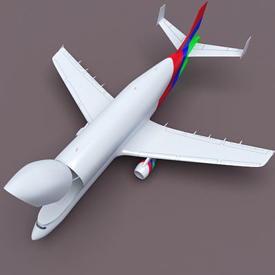 Color Cargo Super Transporter 3D model_5