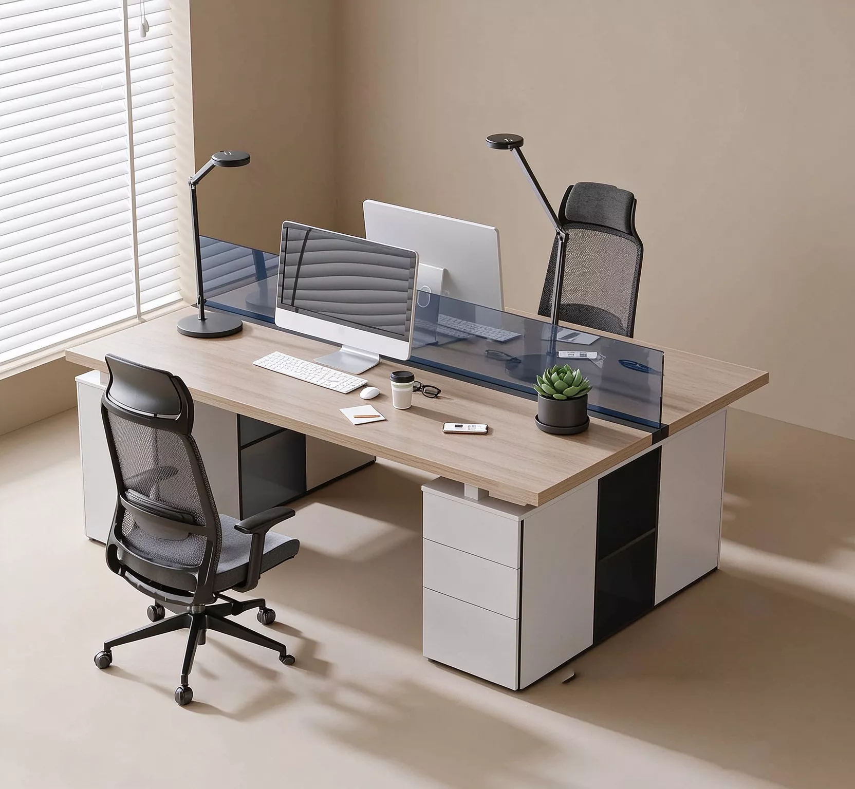 Office Desk and Chairs 3D model