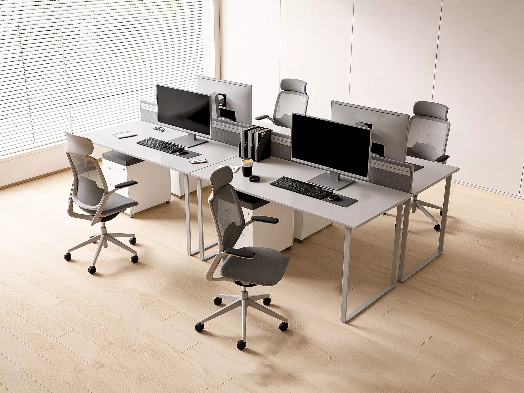 Office interior scene 3D model