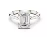 Emerald Engagement Ring 3D model 3D printable | CGTrader