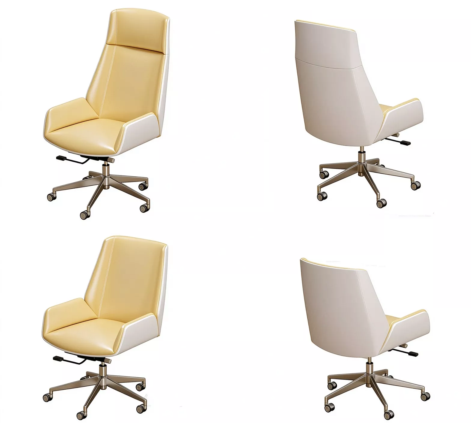 Office Desk and Chairs 3D model