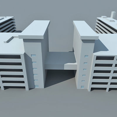 Detailed Complex Building 83 3D model_2