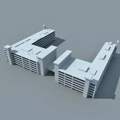 Detailed Complex Building 83 3D model_0