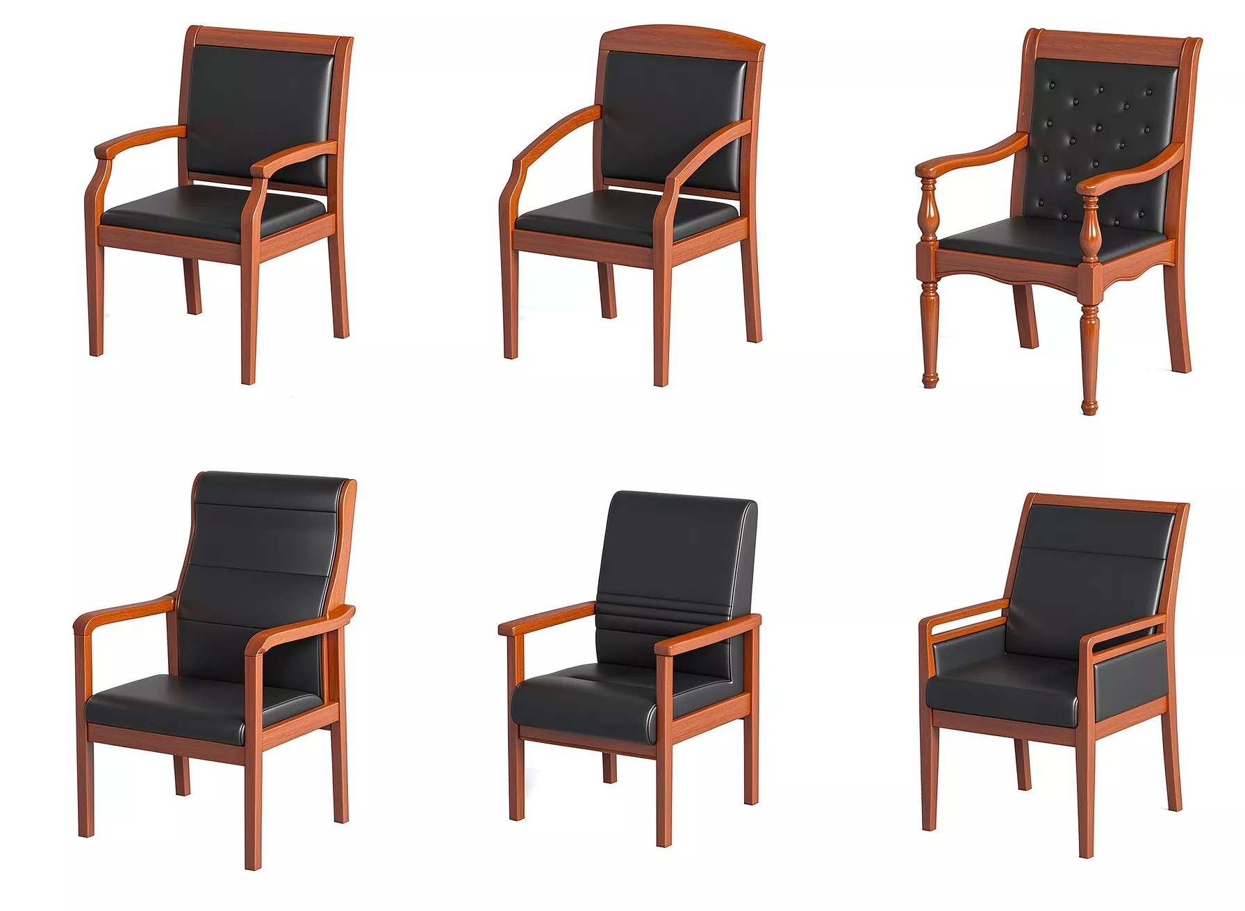 Office Desk and Chairs 3D model