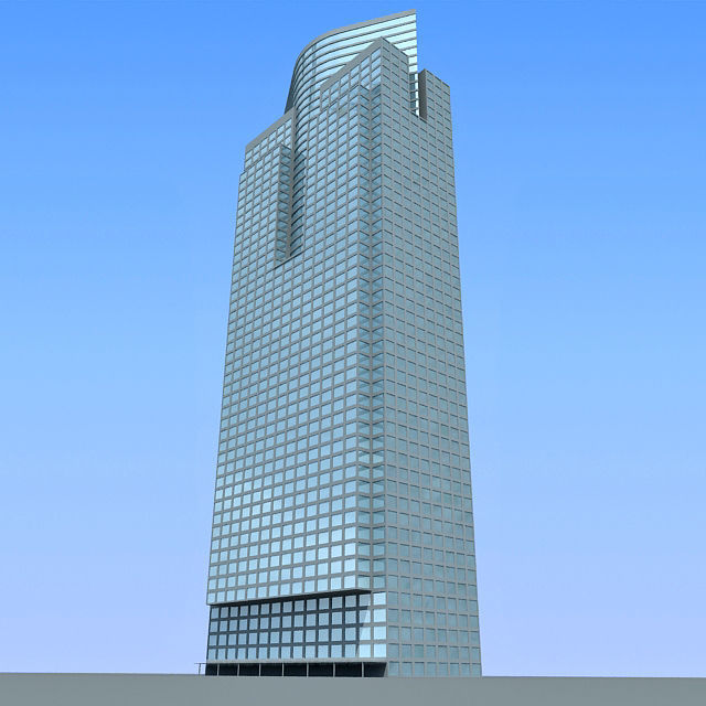 Office Glass Building 85 3D model_1