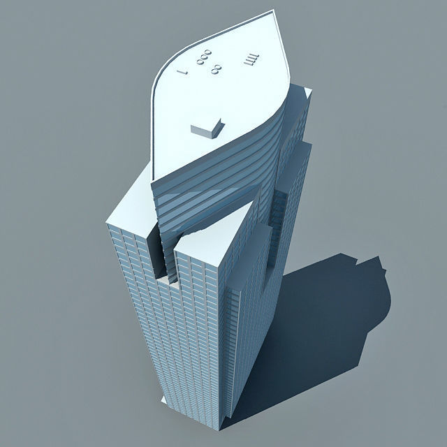 Office Glass Building 85 3D model_2