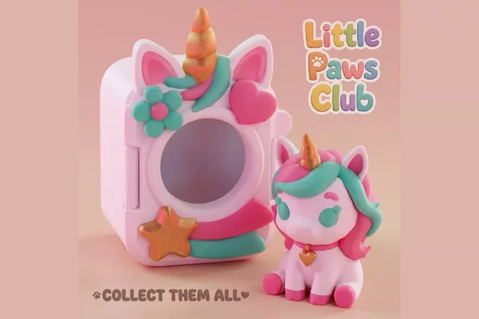 Little Paws Club Unicorn Keychain Toy