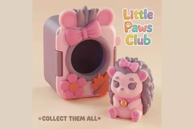 Little Paws Club Hedgehog Keychain Toy