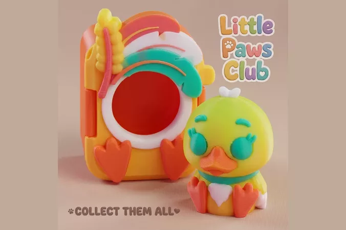 Little Paws Club Duck Keychain Toy