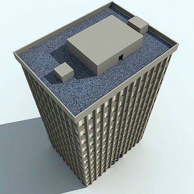 Brown Detailed Building 55 3D model_3